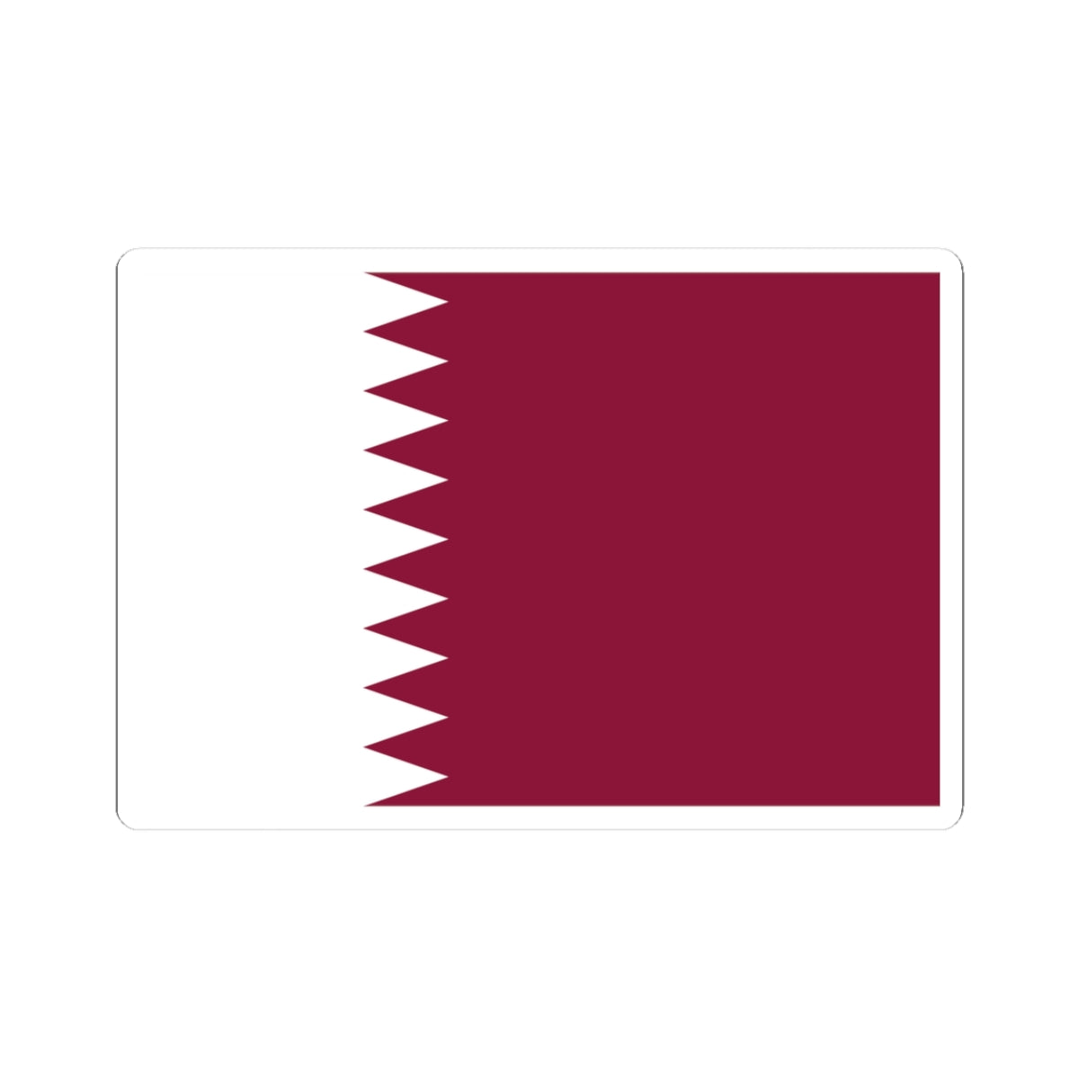 Flag of Qatar 3-2 (Qatar) STICKER Vinyl Kiss-Cut Decal
