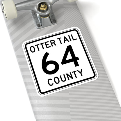 Otter Tail County Route 64 MN (Minnesota) (Road Sign) STICKER Vinyl Kiss-Cut Decal