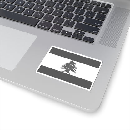 Flag of Lebanon - White (Lebanon) STICKER Vinyl Kiss-Cut Decal