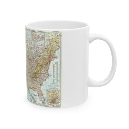 USA - The United States (1956) (Map) White Coffee Mug-The Sticker Space