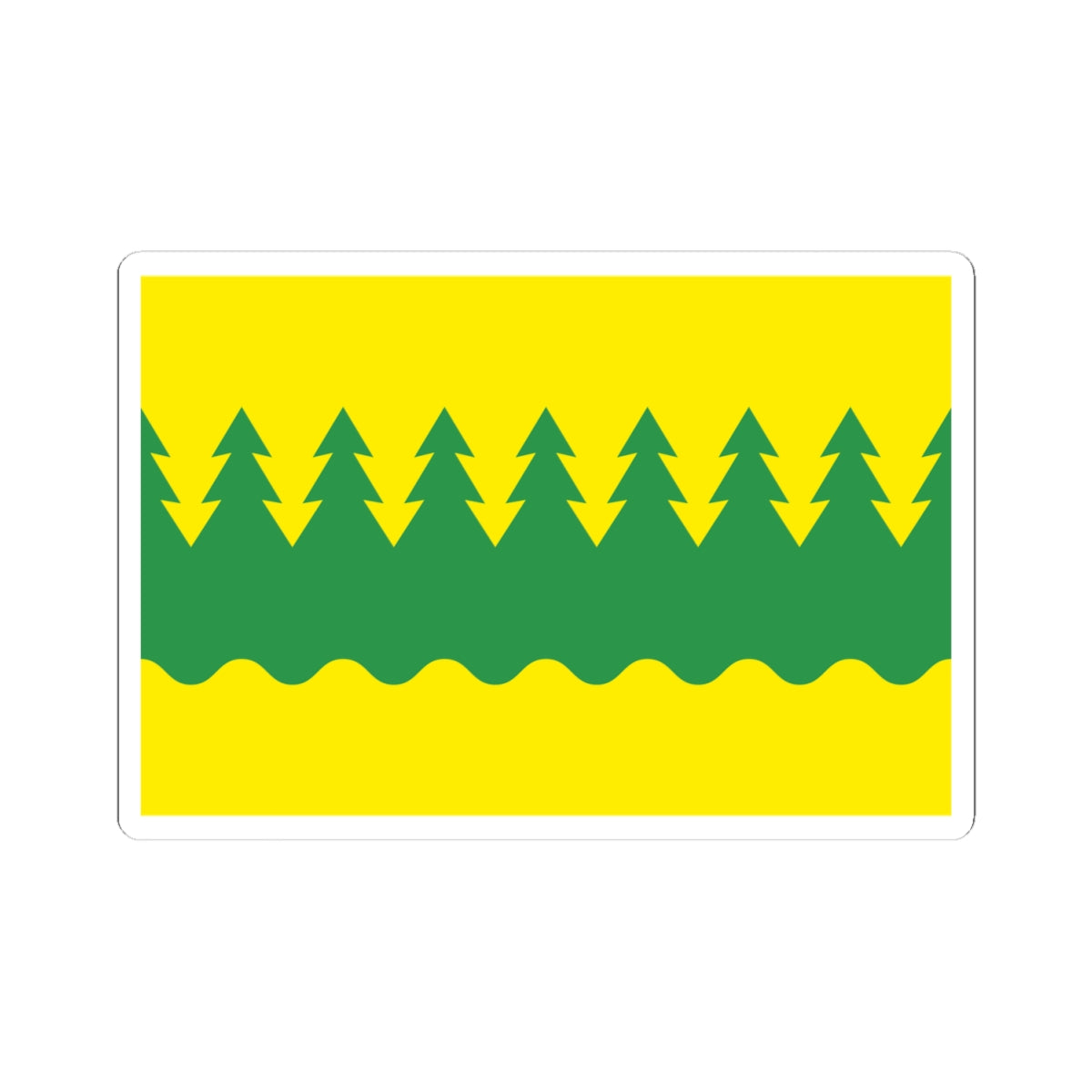 Flag of Kainuu (Finland) STICKER Vinyl Kiss-Cut Decal