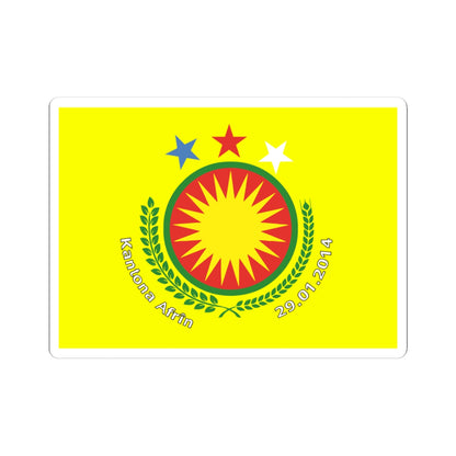 Flag of the Afrin Canton (Syria) STICKER Vinyl Kiss-Cut Decal