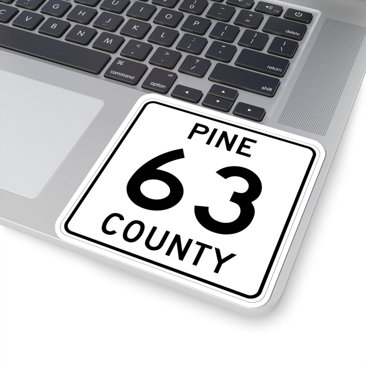 Pine County Route 63 MN (Minnesota) (Road Sign) STICKER Vinyl Kiss-Cut Decal