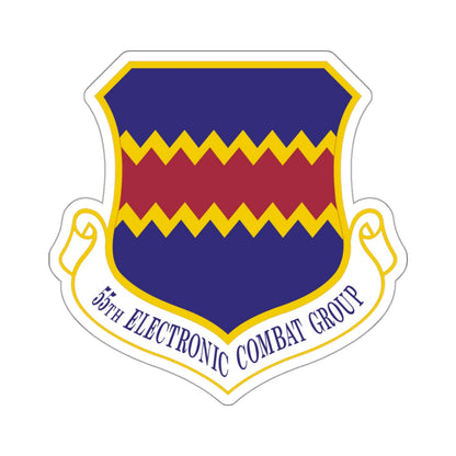 55th Electronic Combat Group (U.S. Air Force) STICKER Vinyl Kiss-Cut Decal-3 Inch-White-The Sticker Space