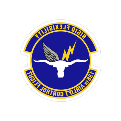 136th Airlift Control Flight (U.S. Air Force) REVERSE PRINT Transparent STICKER-2" × 2"-The Sticker Space