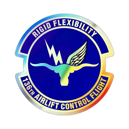 136th Airlift Control Flight (U.S. Air Force) Holographic STICKER Die-Cut Vinyl Decal 4 Inch Holographic - The Sticker Space
