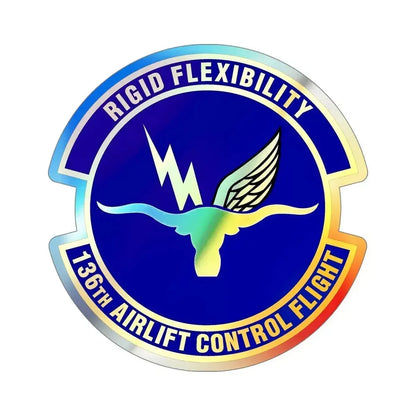 136th Airlift Control Flight (U.S. Air Force) Holographic STICKER Die-Cut Vinyl Decal 6 Inch Holographic - The Sticker Space