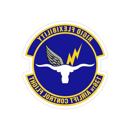 136th Airlift Control Flight (U.S. Air Force) REVERSE PRINT Transparent Die-Cut STICKER - The Sticker Space