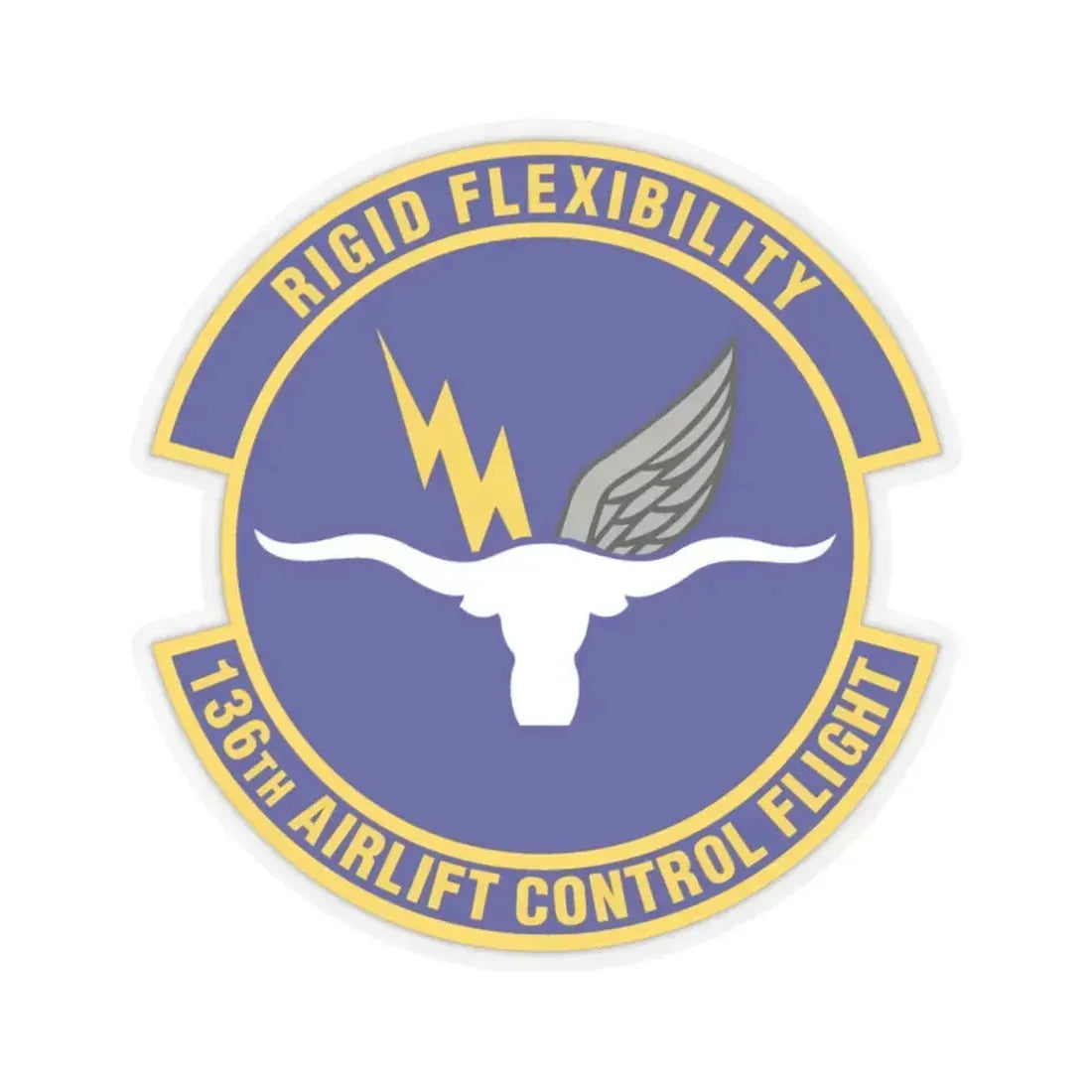 136th Airlift Control Flight (U.S. Air Force) STICKER Vinyl Kiss-Cut Decal 2 Inch Transparent - The Sticker Space