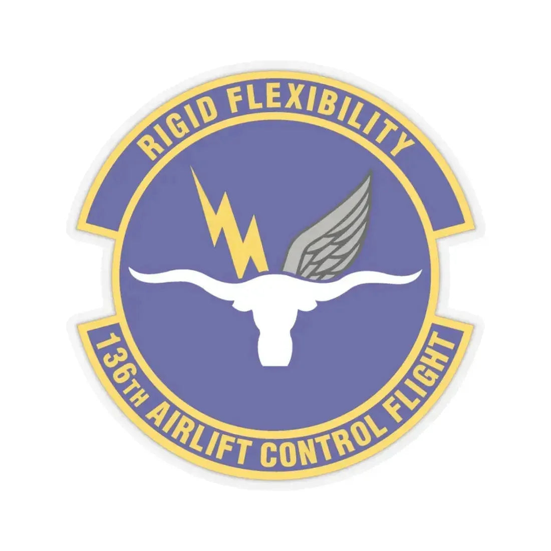 136th Airlift Control Flight (U.S. Air Force) STICKER Vinyl Kiss-Cut Decal 3 Inch Transparent - The Sticker Space