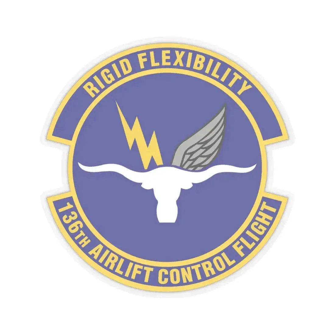 136th Airlift Control Flight (U.S. Air Force) STICKER Vinyl Kiss-Cut Decal 4 Inch Transparent - The Sticker Space