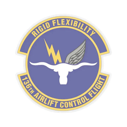 136th Airlift Control Flight (U.S. Air Force) STICKER Vinyl Kiss-Cut Decal 4 Inch Transparent - The Sticker Space