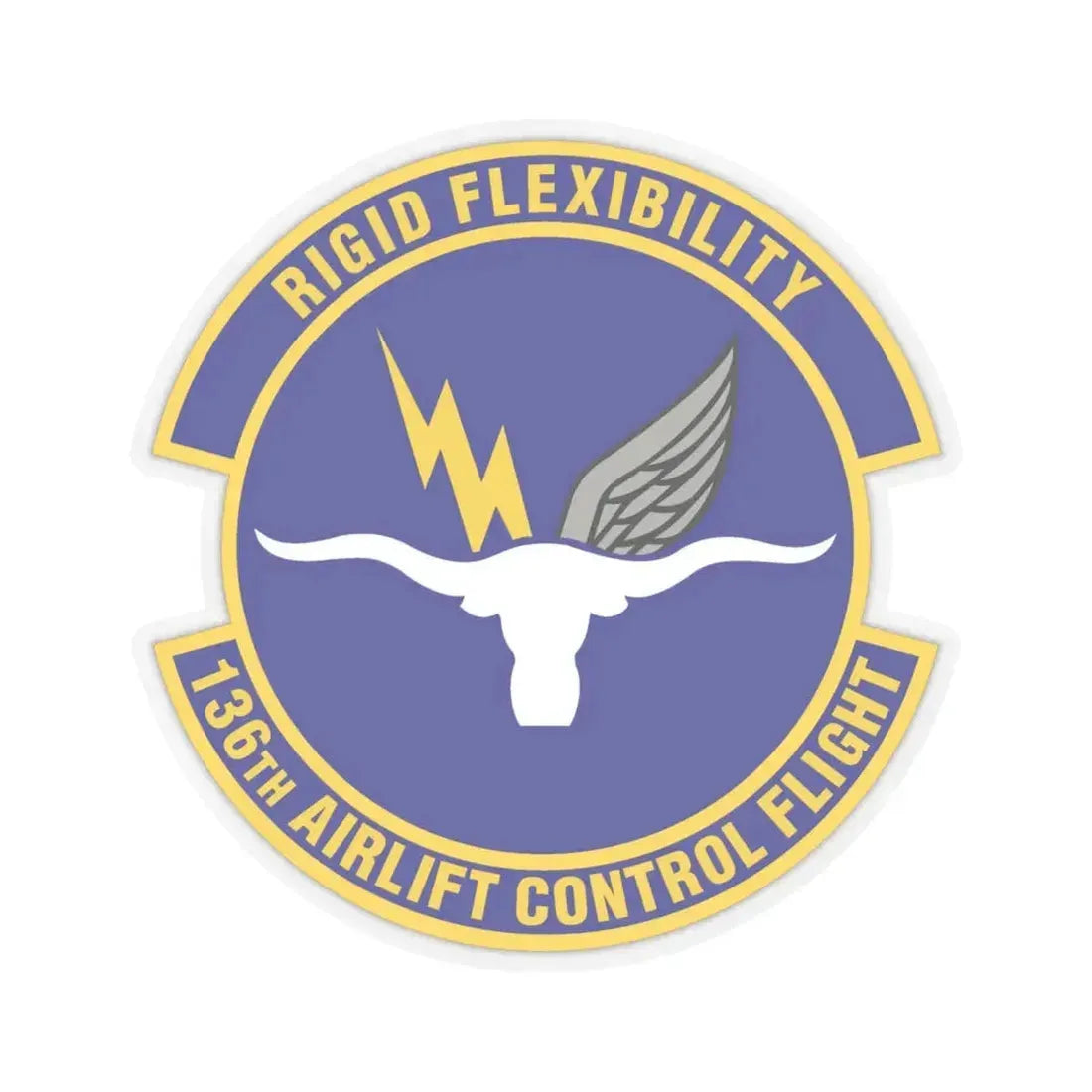 136th Airlift Control Flight (U.S. Air Force) STICKER Vinyl Kiss-Cut Decal 6 Inch Transparent - The Sticker Space