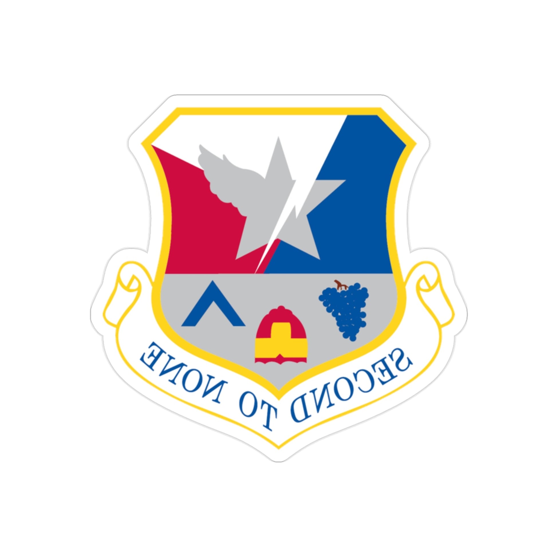 136th Airlift Wing (U.S. Air Force) REVERSE PRINT Transparent STICKER-2" × 2"-The Sticker Space