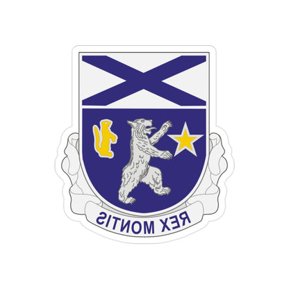 136th Infantry Regiment (U.S. Army) REVERSE PRINT Transparent STICKER-2" × 2"-The Sticker Space