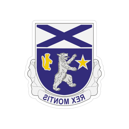 136th Infantry Regiment (U.S. Army) REVERSE PRINT Transparent STICKER-3" × 3"-The Sticker Space