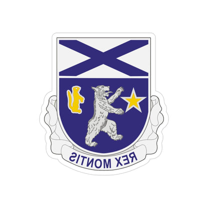 136th Infantry Regiment (U.S. Army) REVERSE PRINT Transparent STICKER-4" × 4"-The Sticker Space