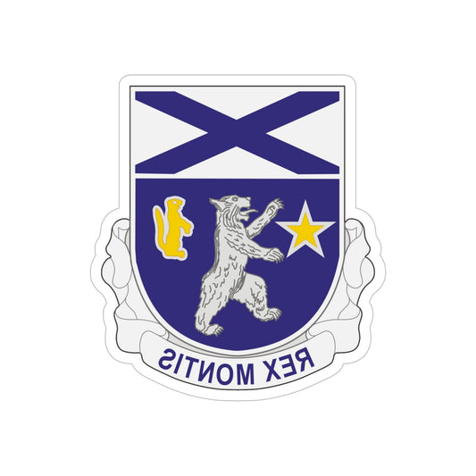 136th Infantry Regiment (U.S. Army) REVERSE PRINT Transparent STICKER-6" × 6"-The Sticker Space