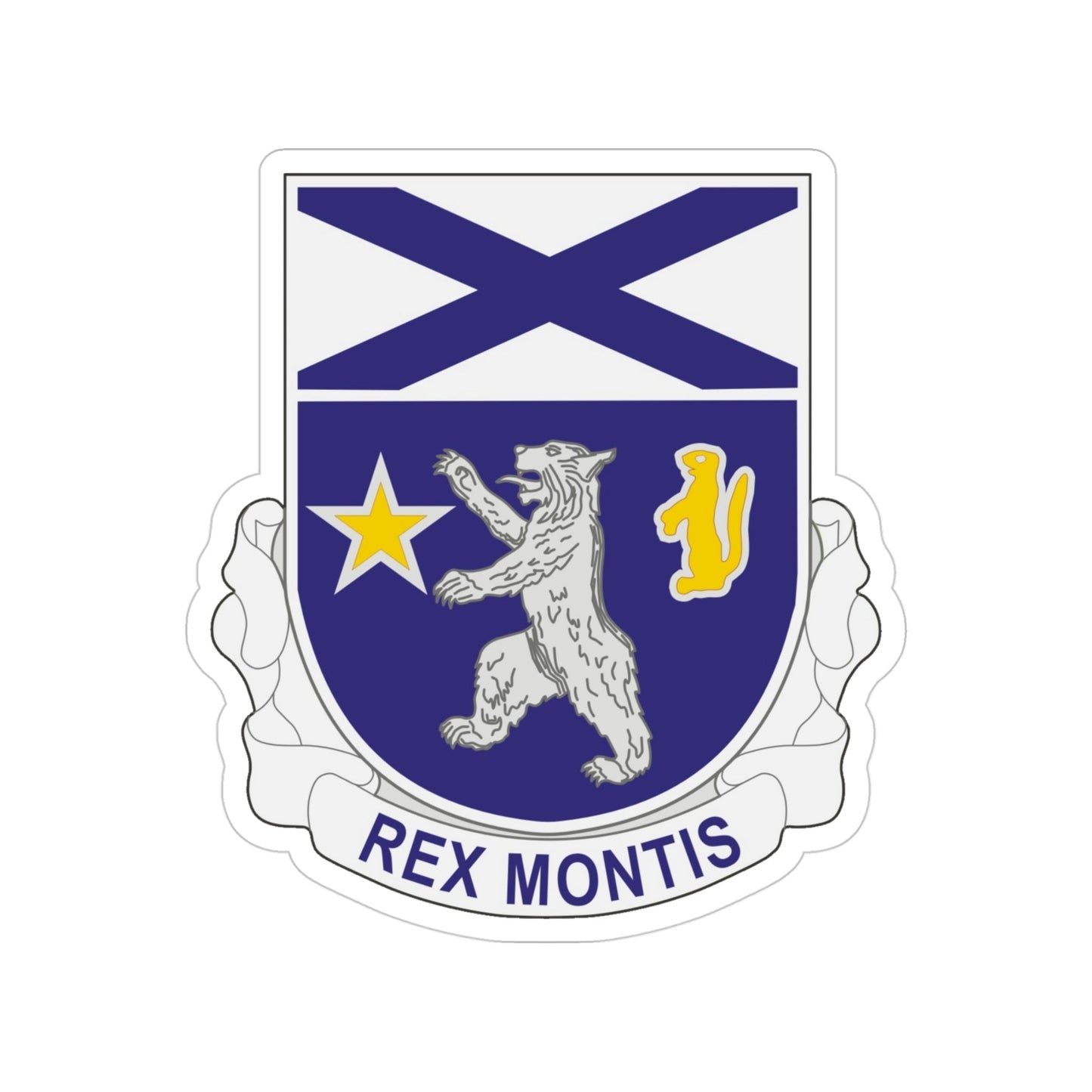 136th Infantry Regiment (U.S. Army) Transparent STICKER Die-Cut Vinyl Decal-4 Inch-The Sticker Space