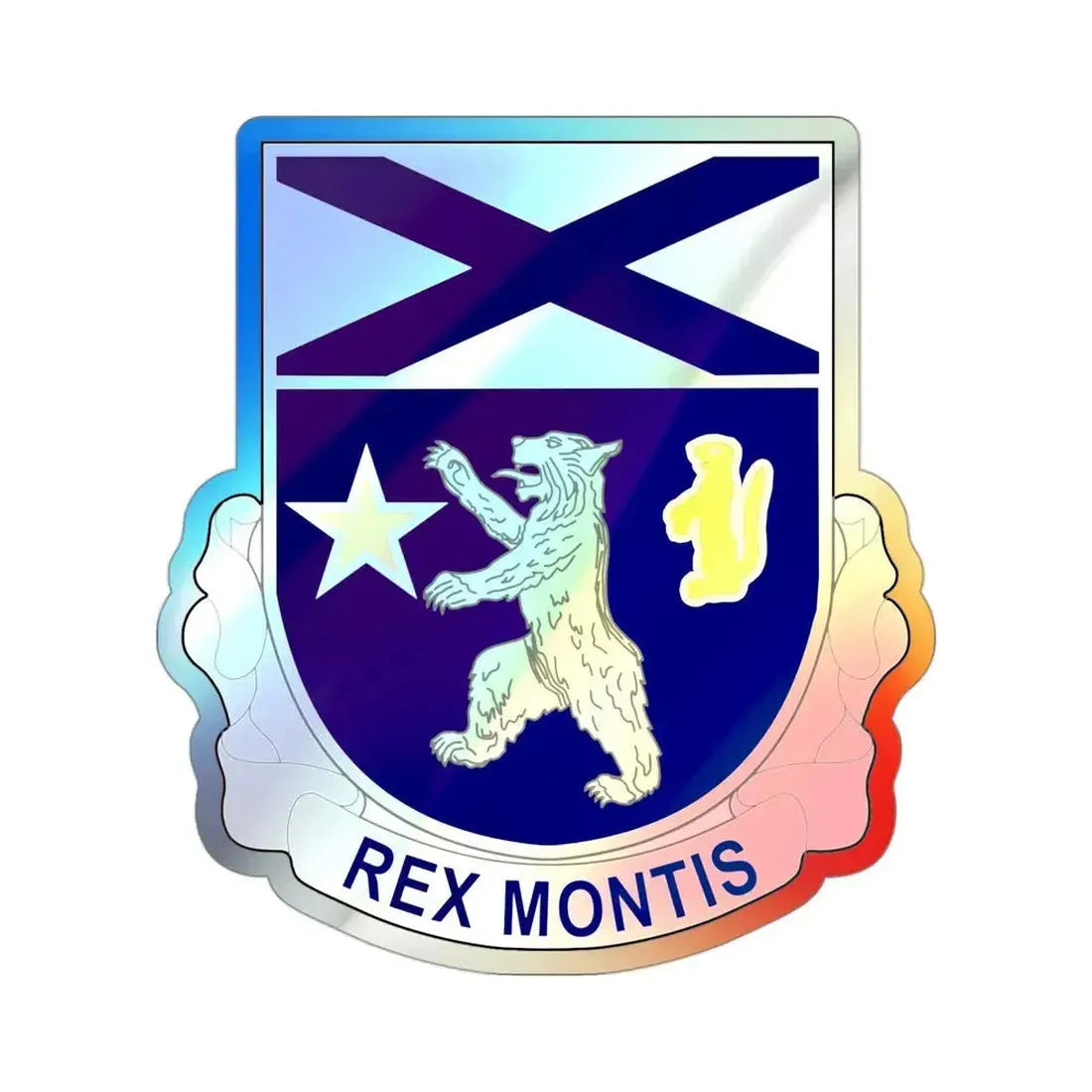 136th Infantry Regiment (U.S. Army) Holographic STICKER Die-Cut Vinyl Decal - The Sticker Space