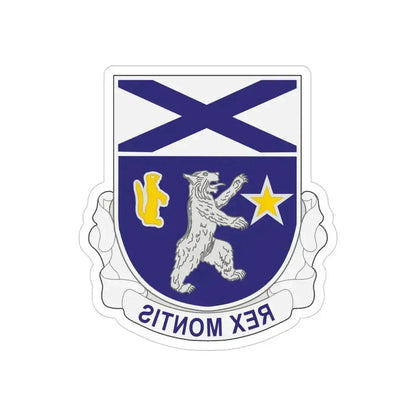 136th Infantry Regiment (U.S. Army) REVERSE PRINT Transparent Die-Cut STICKER 4 Inch Die-Cut Transparent - The Sticker Space