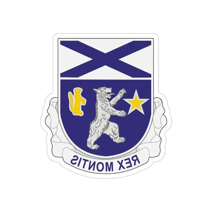 136th Infantry Regiment (U.S. Army) REVERSE PRINT Transparent Die-Cut STICKER 5 Inch Die-Cut Transparent - The Sticker Space