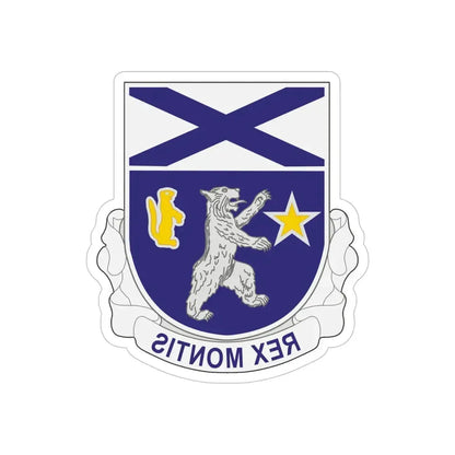 136th Infantry Regiment (U.S. Army) REVERSE PRINT Transparent Die-Cut STICKER - The Sticker Space