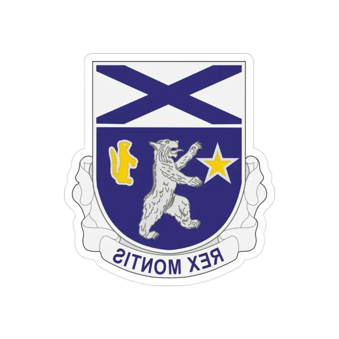 136th Infantry Regiment (U.S. Army) REVERSE PRINT Transparent Die-Cut STICKER - The Sticker Space