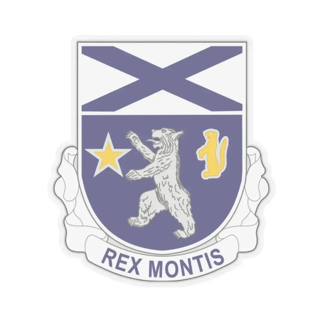 136th Infantry Regiment (U.S. Army) STICKER Vinyl Kiss-Cut Decal 2 Inch Transparent - The Sticker Space