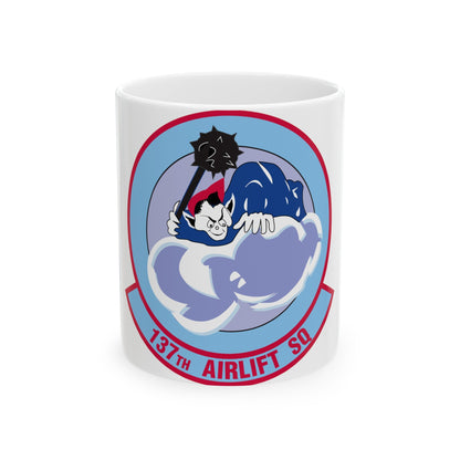 137 Airlift Squadron (U.S. Air Force) White Coffee Mug-11oz-The Sticker Space