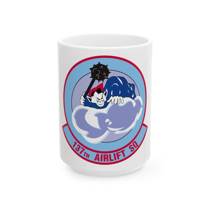 137 Airlift Squadron (U.S. Air Force) White Coffee Mug-15oz-The Sticker Space