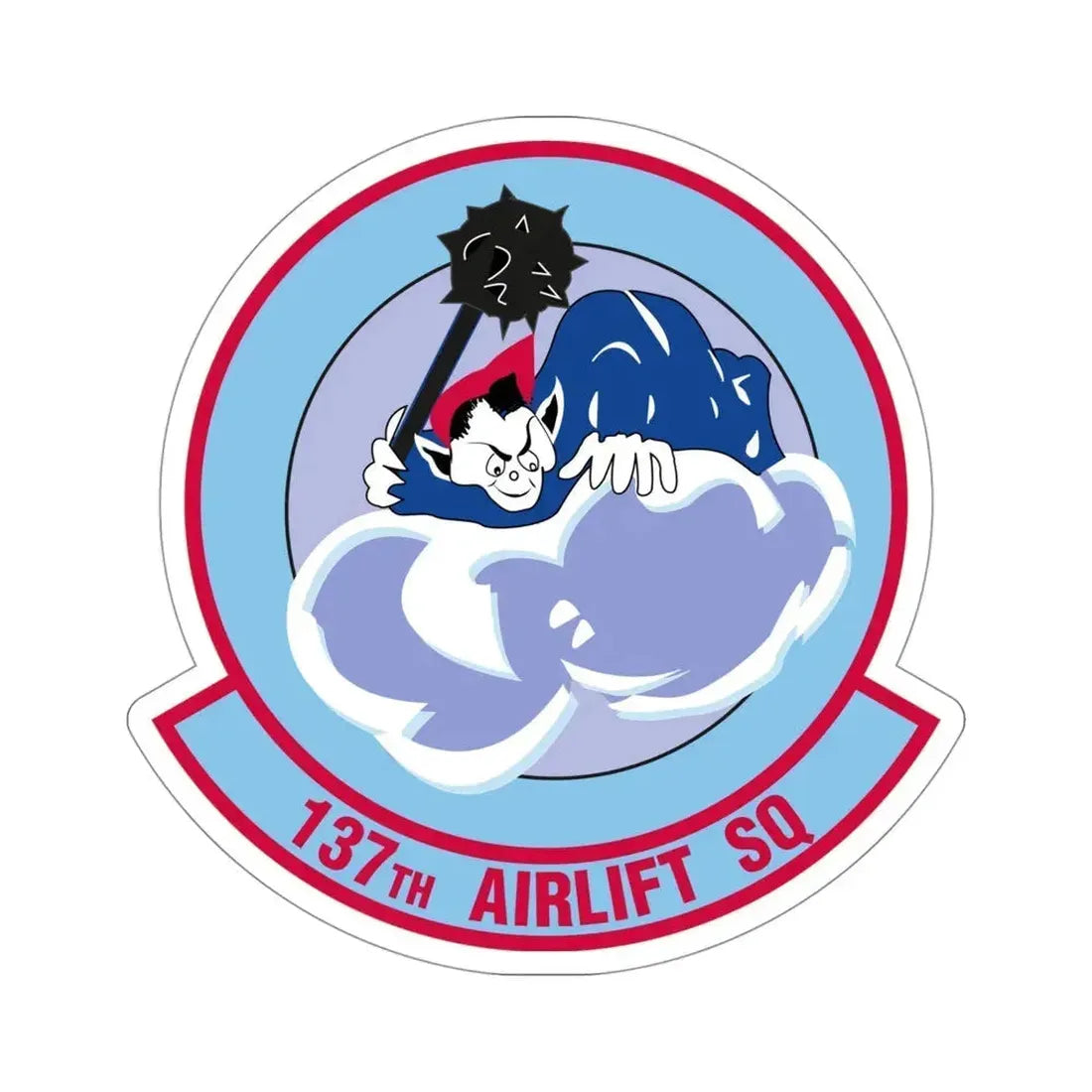 137 Airlift Squadron (U.S. Air Force) STICKER Vinyl Die-Cut Decal 4 Inch - The Sticker Space