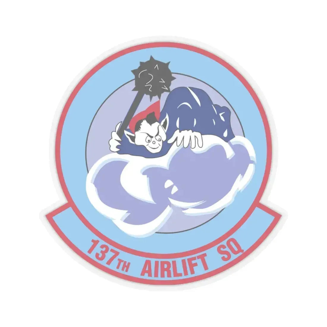 137 Airlift Squadron (U.S. Air Force) STICKER Vinyl Kiss-Cut Decal 6 Inch Transparent - The Sticker Space