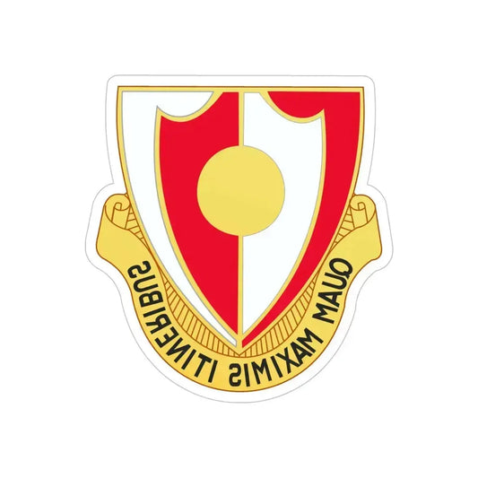 137 Engineer Battalion (U.S. Army) REVERSE PRINT Transparent Die-Cut STICKER 6 Inch Die-Cut Transparent - The Sticker Space