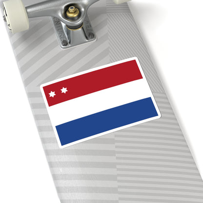 Rank flag of Schout-bij-nacht for the Royal Netherlands Navy (Netherlands) STICKER Vinyl Kiss-Cut Decal