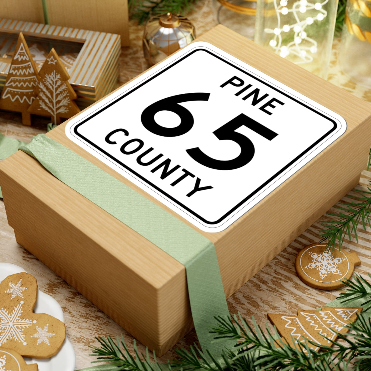 Pine County Route 65 MN (Minnesota) (Road Sign) STICKER Vinyl Kiss-Cut Decal