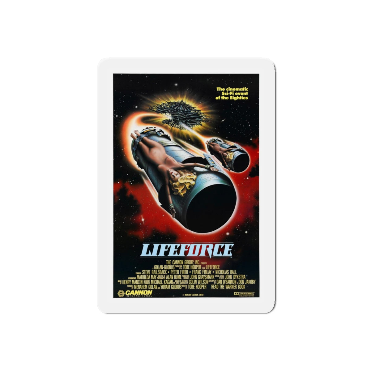 LIFEFORCE 1985 Movie Poster - Refrigerator Magnet-4" x 4"-Die-Cut-1 pc-The Sticker Space