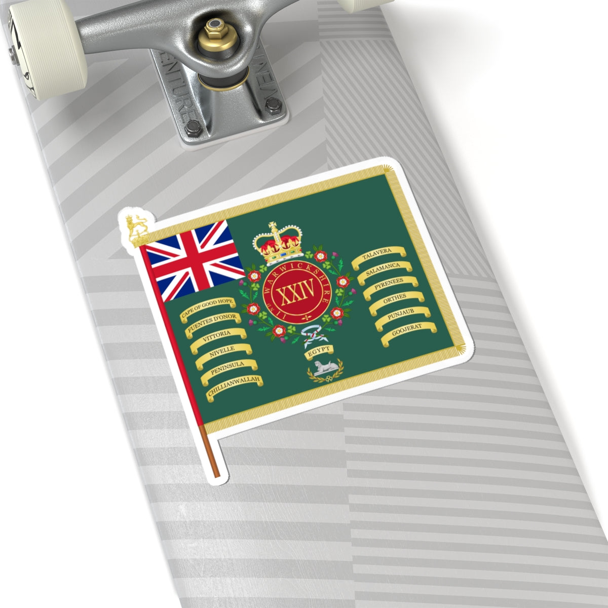 Warwickshire Regimental Colours (United Kingdom) STICKER Vinyl Kiss-Cut Decal