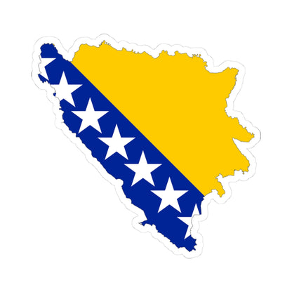 Bosnia and Herzegovina-Flagmap (Bosnia and Herzegovina) STICKER Vinyl Kiss-Cut Decal