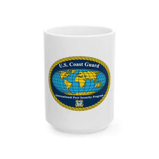 International Port Security Program USCG (U.S. Coast Guard) White Coffee Mug-15oz-The Sticker Space