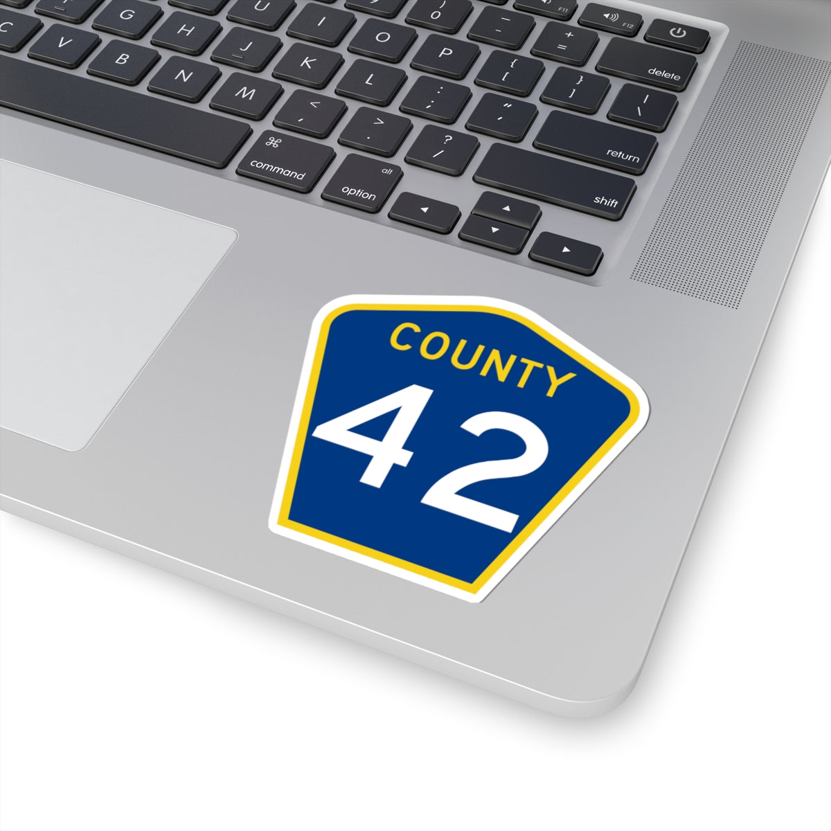 County 42 MN (Minnesota) (Road Sign) STICKER Vinyl Kiss-Cut Decal