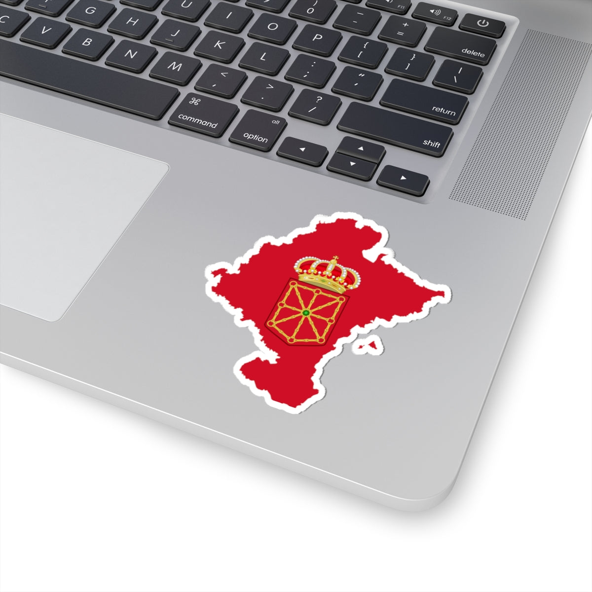 Flag map of Navarre (Spain) STICKER Vinyl Kiss-Cut Decal