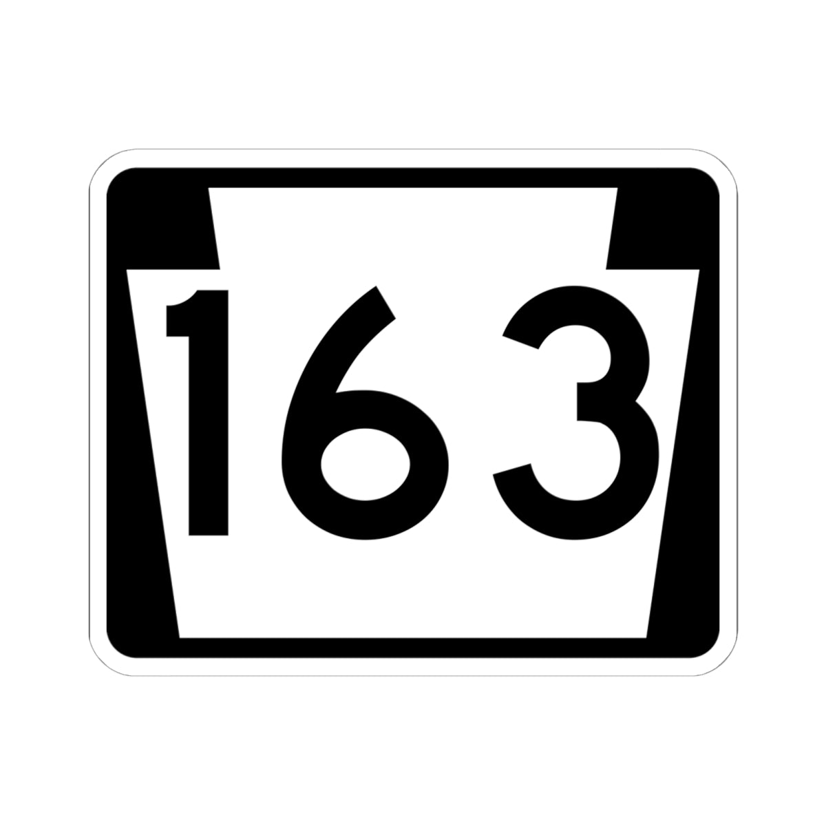 PA-163 (Pennsylvania) (Road Sign) STICKER Vinyl Kiss-Cut Decal