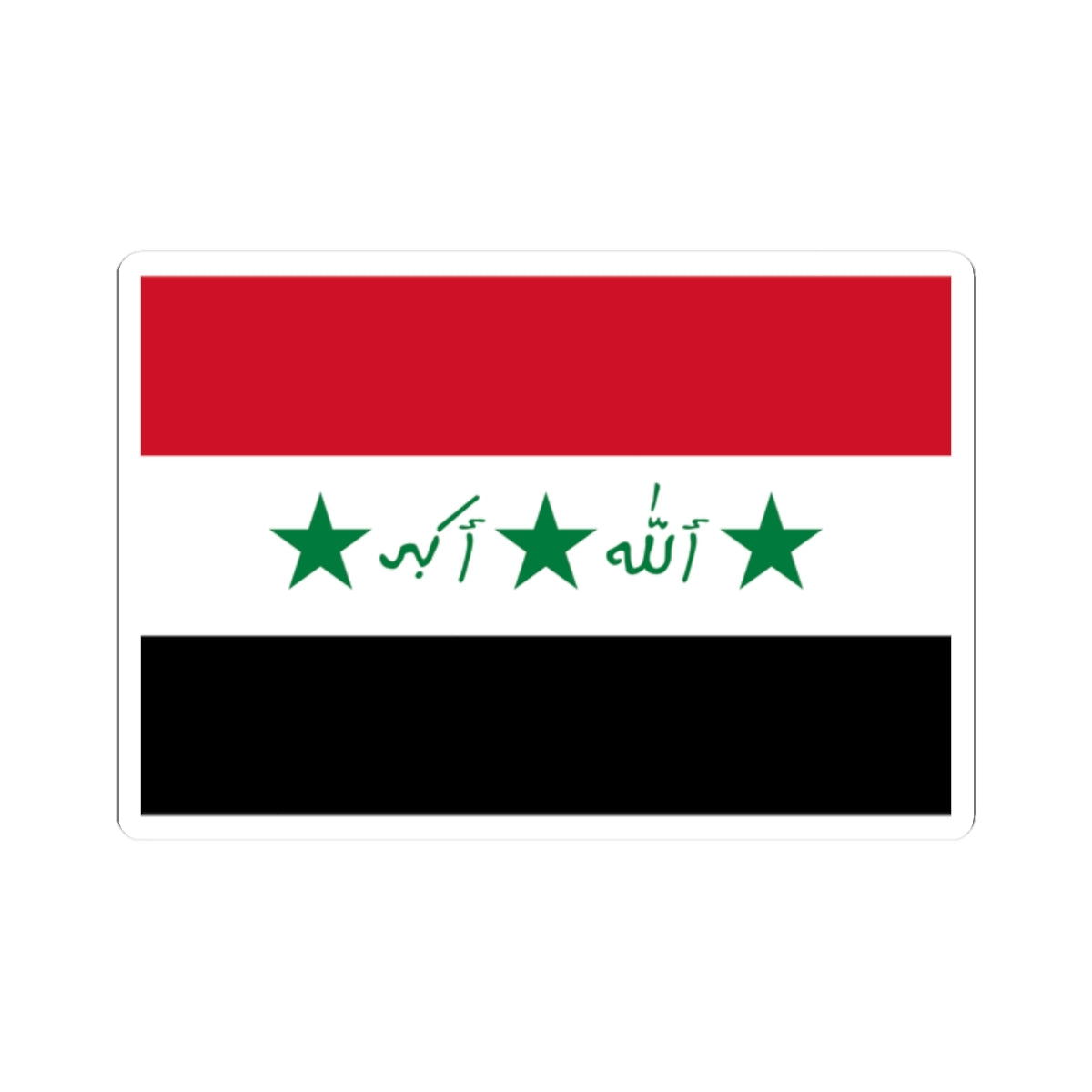 Flag of Iraq 1991-2004 Alternate (Iraq) STICKER Vinyl Kiss-Cut Decal