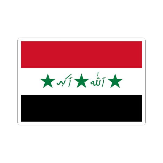 Flag of Iraq 1991-2004 Alternate (Iraq) STICKER Vinyl Kiss-Cut Decal