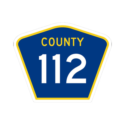 County 112 MN (Minnesota) (Road Sign) STICKER Vinyl Kiss-Cut Decal