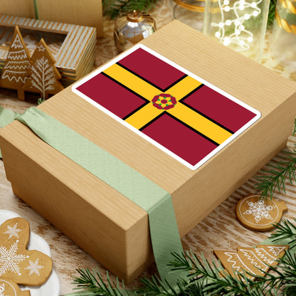 Flag of Northamptonshire (England) STICKER Vinyl Kiss-Cut Decal