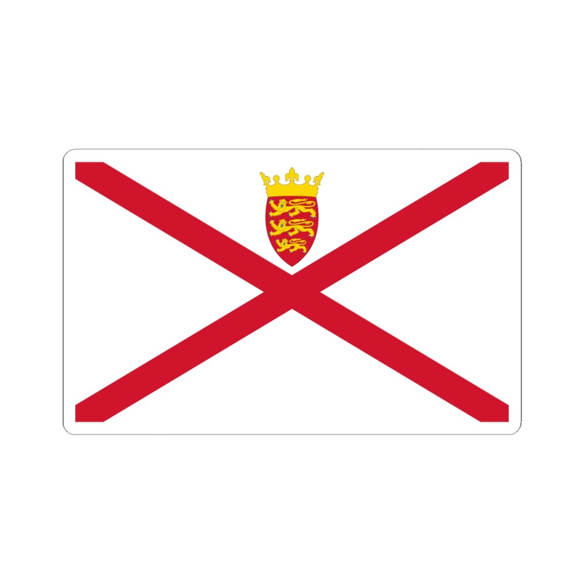 Flag of Jersey (United Kingdom) STICKER Vinyl Kiss-Cut Decal