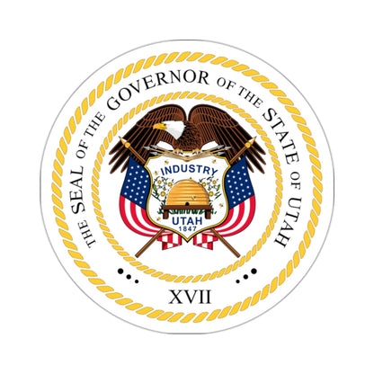 Seal of the Governor of Utah v2 - STICKER Vinyl Kiss-Cut Decal