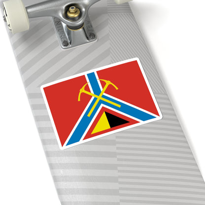 Flag of Susumansky rayon Magadan Oblast (Russia) STICKER Vinyl Kiss-Cut Decal